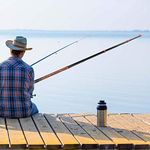 Alomejor Fishing Rods Pole Portable Positioning Hand Rod Carbon Fiber Fishing Gear for Outdoor Ice Fishing(5.4m)