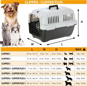 Ferplast CLIPPER 3 Cat & Small Dog Carrier – IATA Approved, 15kg, Steel Door