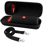 Case for JBL FLIP 5 Waterproof Portable Bluetooth Speaker. Hard Travel Storage Holder for JBL FLIP 4 and USB Cable&Adapter.