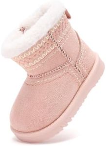 BMCiTYBM Baby Winter Snow Boots Infant Walking Shoes Pink 18-24 Months