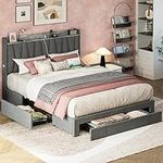 ANCTOR Full Size Bed Frame with 3 D