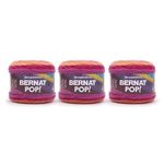 Bernat Pop Blazing Sunrise Yarn - 3 Pack of 141g/5oz - Acrylic - 4 Medium (Worsted) - Knitting/Crochet