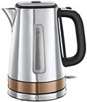 Russell Hobbs Luna Kettle [1.7 L, 2400 W] Stainless Steel Copper (Quick Boil Function, Removable Limescale Filter, External Water Level Indicator, Automatic Lid Opening) Tea Maker 24280-70