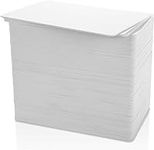 Double Dragon, 100 Premium Blank White PVC Plastic Business ID Cards, CR80, 30 Mil (760 Micron) - Suitable for Zebra Magicard Evolis Fargo Datacard NiSCA ID Card Printer (86 x 54mm)