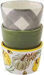 Mud Pie Buffalo Check Ramekin Set, Gray