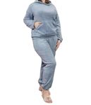 SHAPERX®Stylish Hooded Woolen Winter Night Suits for Women | Latest Woollen Tops & Pyjama Night Dresses for Women | Ladies Night Suit Dress Wear Combo Pack of 1 (Sky Blue, M)