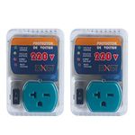 BXST One Outlet Plug Overvoltage Protector Home Voltage Protector Protects Against High and Low Voltage Surge Protector for Refrigerators 220V (2 Pack)