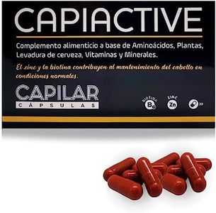 Biotina Vitaminas para Caída Cabello. Cápsula Crecimiento del Pelo, Piel y Uñas.Suplemento Anticaída para Fortalecer y Aumentar el Crecimiento Capilar con Zinc +Vit B1+ Selenio.Fórmula Potente