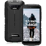 DOOGEE S41 Pro Rugged Smartphone, Rugged Phone 7GB RAM & 64GB ROM/1TB TF, 5.5" HD+ Display, 6300mAh, 4G Dual SIM 13MP Camera, Android 12, IP68 Waterproof Phones, Face ID, NFC, Black