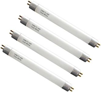 6'' F4T5/CW Under Cabinet Bulb,T5 4W Cool White Linear Fluorescent Tube,Replacement Bulb for GE,Eiko 15501, Sylvania 20416,Sunlite 05040, Rayovac,Coleman Lantern Bulb,G5 Bi-Pin Base,4100K (4PACK)