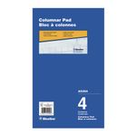 Blueline Columnar Pad, Glued Top Binding, 4 Columns with Description, 50 Sheets, 8-1/4-Inch x 14-Inch, Blue (A5304)