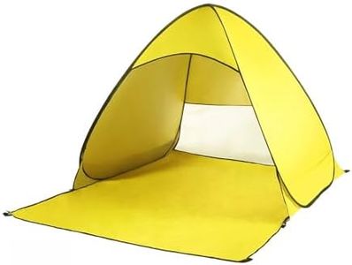 Cinknots Camping Tent UPF 50+ Easy pop up Beach Tent Waterproof Windproof Camping Shelters Beach Umbrella Backpacking Tent Portable Lightweight Outdoor Tents Hiking Tent for 1-2 Person (Yellow 01)
