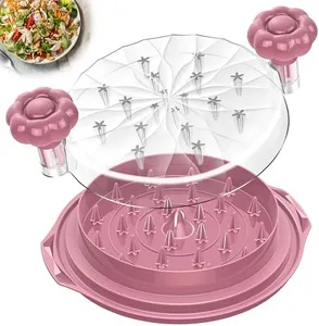 Chicken Shredder Tool Twist Large - 10'' Pro Meat Shredders for Chicken Breast,Visible Kitchen Gadgets Grinder Machine with Brush,Strong Anti-Slip Strip,Ergonomic Handle,BPA Free (Purple)