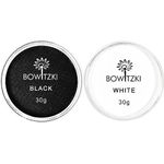 Bowitzki 30g Professional Face Paint Body Paint Water Based Face painting Makeup Safe for Kids and Adults Split Cake Single Color (Black+White)