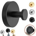 Luxe Hold No-Drill Hooks - 2024 Upgraded Suction Cup Hooks Stainless Steel Waterproof Suction Cup Hooks for Shower/Bathroom/Hanging Towels/Mounting on Glass Shower Doors/Tile/Mirrors (2, Black)