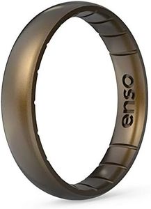 Enso Rings Thin Elements Silicone Ring – Stackable Wedding Engagement Band – 4.3mm Wide, 1.75mm Thick (Meteorite-Colored, 9)