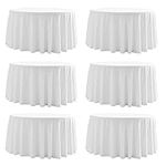 LEQEE Round Tablecloth,6 Pack 120in