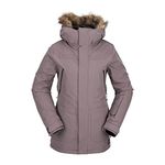 Volcom Women's Standard Shadow Insulated Snowboard Ski Winter Hooded Jacket, Rosewood S3, L