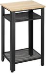 HOMCOM Tall Side Table with 3 Layer