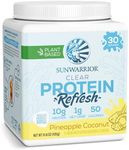 Sunwarrior Protein Water Mix Vegan Plant-Based Protein and Hydration Powder 10g Protein Drink Pineapple Coconut Flavored 420g Tub (30 SRV) Protein Refresh