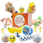 The Twiddlers - 11 Pack Fidget Sensory Set, Lucky Dip Squeeze Toys for Anxiety, ADHD, Autism & Stress Relief, Ideal for Kids & Adults