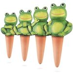 XueshouRT 4-Pack Frog Plant Terracotta Self Watering Spikes Slow Release Watering Globes Plant Watering Devices Automatic Plant Waterer for Indoor Outdoor Plants