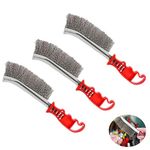 JIAYOUXILE 3pcs Steel Stainless Steel Wire Wire Brush for Automotive, Cleaning Welding Slag and Rust, Brush for Rust Paint Removal Hand Tool