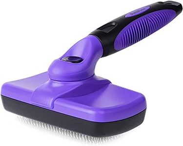 Self Cleaning Slicker Brush, Dog Brush/Cat Brush for Shedding and Grooming Loose Undercoat, Mats and Tangled Hair - for Small, Medium & Large Dogs and Cats with Short to Long Hair (MSLS-2)