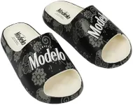 Bioworld Men's Modelo Flower Logo Single Molded Slide Sandals - Large - White