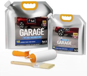 DWIL Garage Floor Epoxy Kit, Garage Floor Paint with Tools, Epoxy Coating for Concrete - High Gloss, Water-based, Low Odor - 1 Car Kit, Light Gray