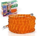 Tupkee LED Rope Light Orange - 24 Feet (7.3 m), for Indoor and Outdoor use - 10MM Diameter - 144 LED Long Life Bulbs Decorative Rope Tube Lights