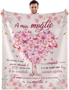 Chicnix Regalo Moglie, Regalo Moglie Compleanno,Regalo San Valentino per Lei, Coperta Idee Regalo per Moglie Anniversario, Regalo per Moglie da Parte del Marito, Regali Moglie Natale 130x150cm