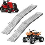 KCT Twin Pack Vehicle Ramp Heavy Duty Vehicle Loading Ramp 200kg Capacity Folding Motorcycle Bike Access Scooter Lawn Mower Car Truck Trailer