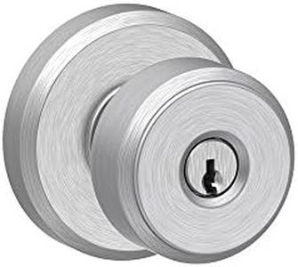 Schlage F51A BWE 626 GSN Greyson Collection Bowery Entrance Lock Knob, Satin Chrome