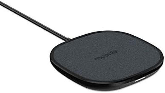 mophie Wireless 10W Charging Pad - Made for Apple Airpods, iPhone 11 Pro Max/XS Max, iPhone 11 Pro/XS, iPhone 11 / XR and Other Qi-Enabled Devices - Black, Model: 409903381