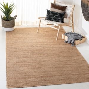 Ripaz - Tappeto in iuta intrecciato a mano, quadrato, per decorare la casa e il soggiorno, 300 x 300 cm