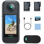 AKASO 360 Weatherproof 360° Action Camera - 5.7K 360 Video with 1/2" 48MP Sensors, 72MP 360 Photo, SuperSmooth, Invisible Selfie Stick Effect, 360° Horizon Lock, AI Tracking with 128GB MicroSD Card
