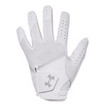 Under Armour Womens Iso-chill Golf Glove, (100) White/Halo Gray/Halo Gray, Left Hand Large