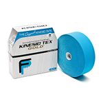 Kinesio Tex Gold Clinic Roll, 5 cm X 31.5m, Blue, Latex Hypoallergenic, Mimics Gentle Human Touch, Enhanced Epidermis, Dermis, & Fascia Application Performance, Rehab & Sports Medicine