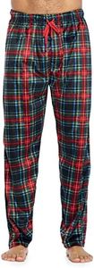 Ashford & Brooks Men's Fuzzy Fleece Sleep Lounge Pajama Pants - Black Stewart - XX-Large
