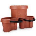 Tashido 3 Pc/Lot Unique Gutter Downspout Garden Flower Pot Drain Pipe Flower Pots Tubs Drain Pipe Garden Planters