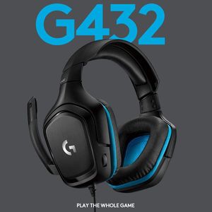 Logitech G432 Wired Gaming Headset – Surround Sound, PC/Console