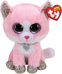 TY 2007516 Fiona Cat Beanie Boo Pink Stuffed Animal, Multicoloured, 3.1 x 2.75 x 5.51 Centimeters