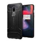 KAPAVER® Rugged Back Cover Case for OnePlus 6 (Plastic I Black I Solid)