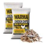 Warma 140L Premium Chicken Wood Chips Hardwood Chippings - Poultry Bedding Coops Hens Run Animal Pens Garden Boarders Path Walkways Ground Covering Kids Outdoor Childrens Play Areas - 2 x 70Ltr Bags