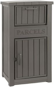LHBGO Package Delivery Box for Outside, Outdoor Storage with Lockable Secure, Anti-Theft Parcel Drop Boxes Outdoor Package Delivery and Waterproof for Porch, House, Curbside