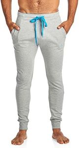 Balanced Tech Men's Jersey Knit Jogger Lounge Pants - Ottoman Ribbed LH Grey - X-Large