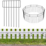 20 Pack Animal Barrier Fence, No Digging Garden Fence, Rustproof Wire Garden Bottom Fence, Dog Rabbits Ground Border Fence for Garden, Patio, Yard, Outdoor, 16.7 Inch(H) X 20.8 Ft(L)