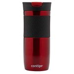 Contigo Byron Snapseal Travel Mug, Stainless Steel Thermal mug, vacuum flask, leakproof tumbler, coffee mug with BPA free Easy-Clean Lid, 470 ml, Red