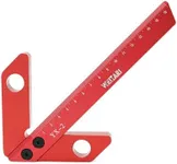 WEITARI Center Measuring Tool,Center Finder, Line Gauge Center Finder, 45/90 Degree Right Angle Line Gauge Carpenter Ruler,Aluminum Alloy Woodworking Center Scribe Square Center Scribe